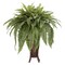 Nearly Natural 3.25' Artificial Boston Fern with Stand Silk Planter
